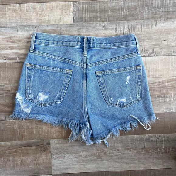AGOLDE Parker Cut Off Denim Shorts - Swap Meet - Size 23 - Picture 4 of 6